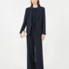 Blazer en laine stretch, bleu marine Blazer en laine stretch, bleu marine