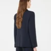Blazer en laine stretch, bleu marine Blazer en laine stretch, bleu marine