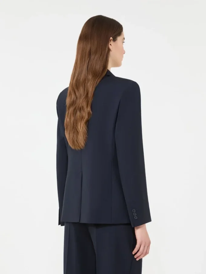 Blazer en laine stretch, bleu marine Blazer en laine stretch, bleu marine