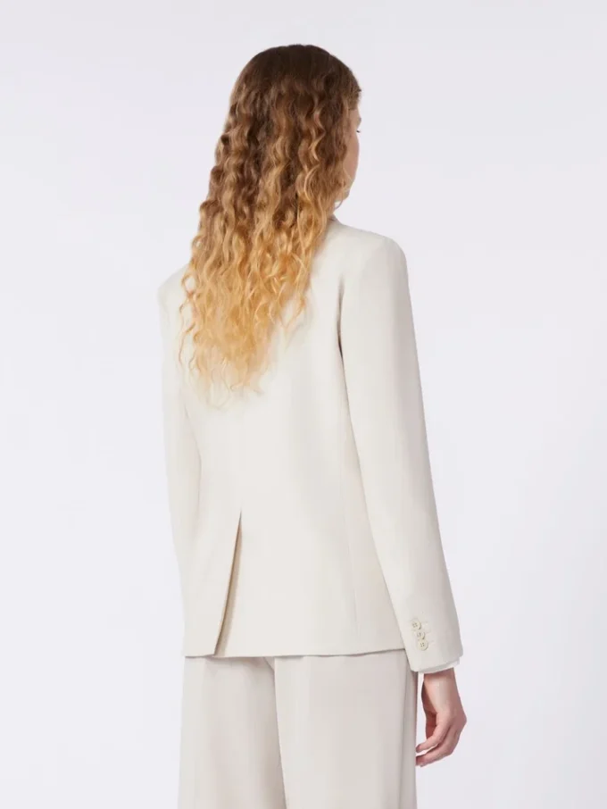 Blazer en laine stretch, couleur sable Blazer en laine stretch, couleur sable