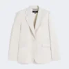 Blazer en laine stretch, couleur sable Blazer en laine stretch, couleur sable