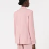 Blazer en laine stretch à double boutonnage, rose antique Blazer en laine stretch à double boutonnage, rose antique
