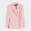 Blazer en laine stretch à double boutonnage, rose antique Blazer en laine stretch à double boutonnage, rose antique