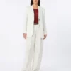 Blazer en lin à fines rayures, couleur naturelle Blazer en lin à fines rayures, couleur naturelle