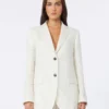 Blazer en lin à fines rayures, couleur naturelle Blazer en lin à fines rayures, couleur naturelle