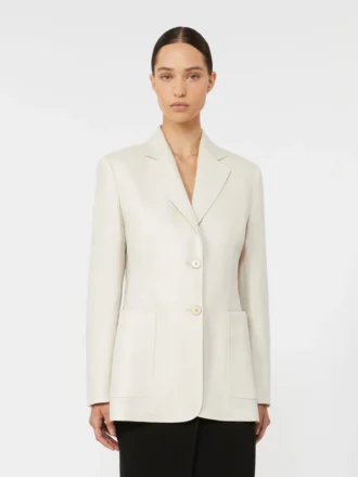 Blazer en pur lin, beige