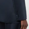 Blazer en satin Envers, bleu nuit Blazer en satin Envers, bleu nuit