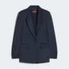 Blazer en satin Envers, bleu nuit Blazer en satin Envers, bleu nuit