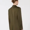 Blazer en satin Envers, vert mousse Blazer en satin Envers, vert mousse