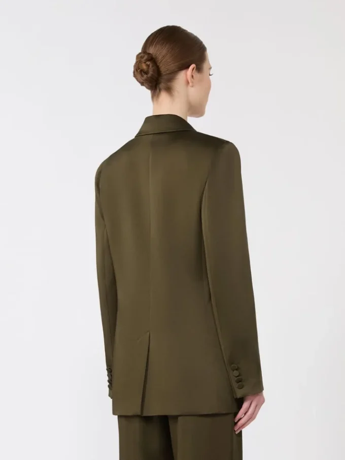 Blazer en satin Envers, vert mousse Blazer en satin Envers, vert mousse