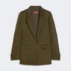 Blazer en satin Envers, vert mousse Blazer en satin Envers, vert mousse