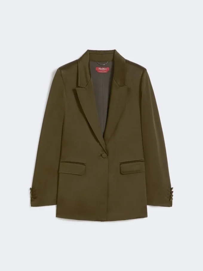 Blazer en satin Envers, vert mousse Blazer en satin Envers, vert mousse