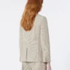 Blazer en seersucker de coton et lin, couleur sable Blazer en seersucker de coton et lin, couleur sable