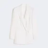Blazer en toile de crêpe de coton, blanc optique Blazer en toile de crêpe de coton, blanc optique