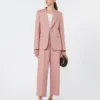 Blazer en toile de lin et coton, rose antique Blazer en toile de lin et coton, rose antique