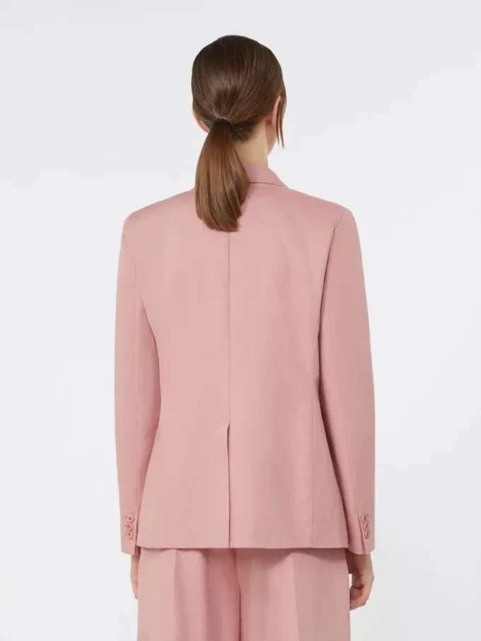Blazer en toile de lin et coton, rose antique Blazer en toile de lin et coton, rose antique