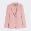 Blazer en toile de lin et coton, rose antique Blazer en toile de lin et coton, rose antique