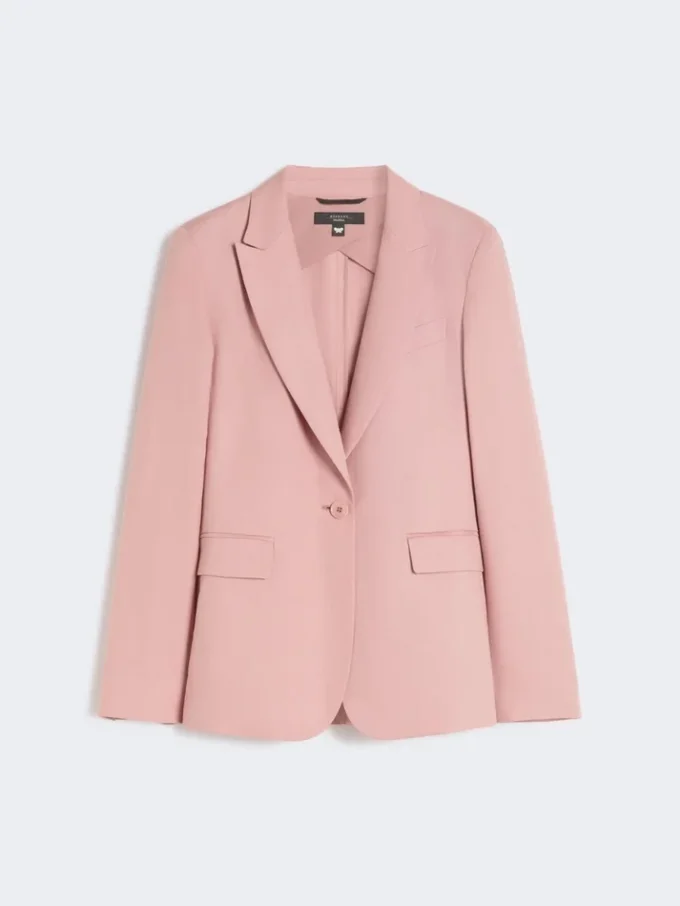 Blazer en toile de lin et coton, rose antique Blazer en toile de lin et coton, rose antique
