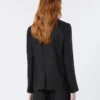Blazer en toile de lin, noir Blazer en toile de lin, noir