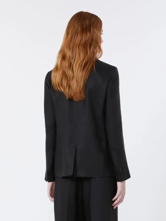 Blazer en toile de lin, noir Blazer en toile de lin, noir