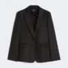 Blazer en toile de lin, noir Blazer en toile de lin, noir