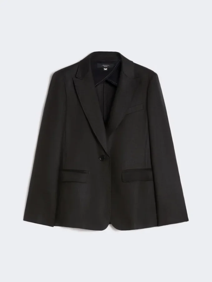 Blazer en toile de lin, noir Blazer en toile de lin, noir