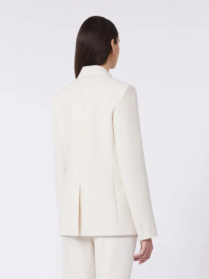 Blazer en toile mélangée viscose, ivoire Blazer en toile mélangée viscose, ivoire
