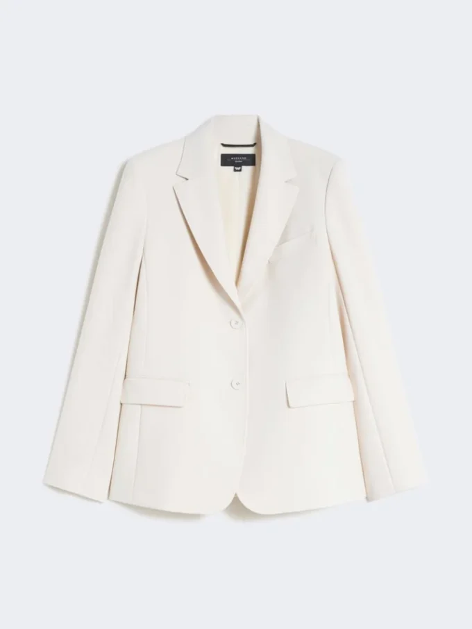 Blazer en toile mélangée viscose, ivoire Blazer en toile mélangée viscose, ivoire