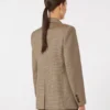 Blazer en twill de laine à motifs, couleur caramel Blazer en twill de laine à motifs, couleur caramel