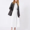 Blazer oversize en cuir, marron Blazer oversize en cuir, marron