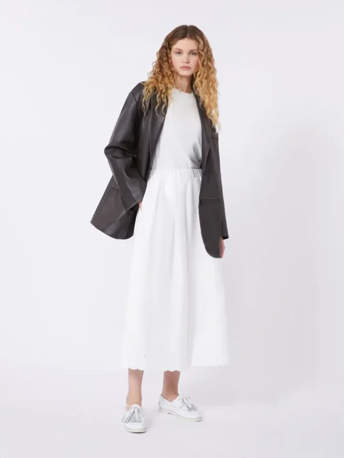 Blazer oversize en cuir, marron Blazer oversize en cuir, marron