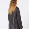 Blazer oversize en cuir, marron Blazer oversize en cuir, marron