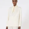 Blouse en charmeuse de soie, ivoire Blouse en charmeuse de soie, ivoire