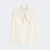 Blouse en charmeuse de soie, ivoire Blouse en charmeuse de soie, ivoire