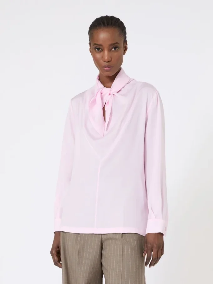 Blouse en charmeuse de soie, rose