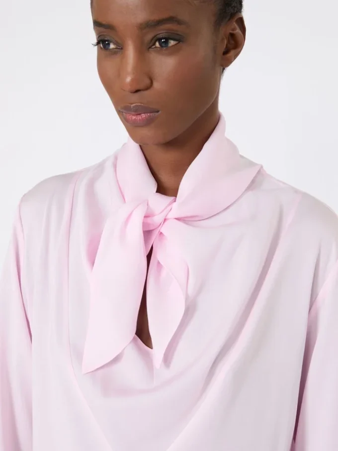 Blouse en charmeuse de soie, rose