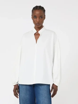 Blouse en coton, ivoire