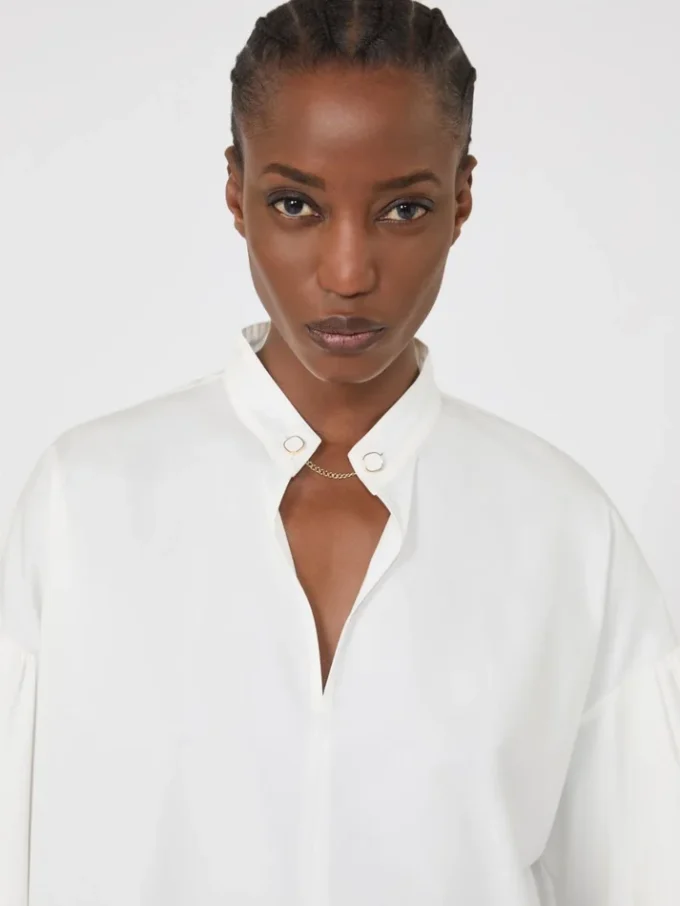 Blouse en coton, ivoire Blouse en coton, ivoire