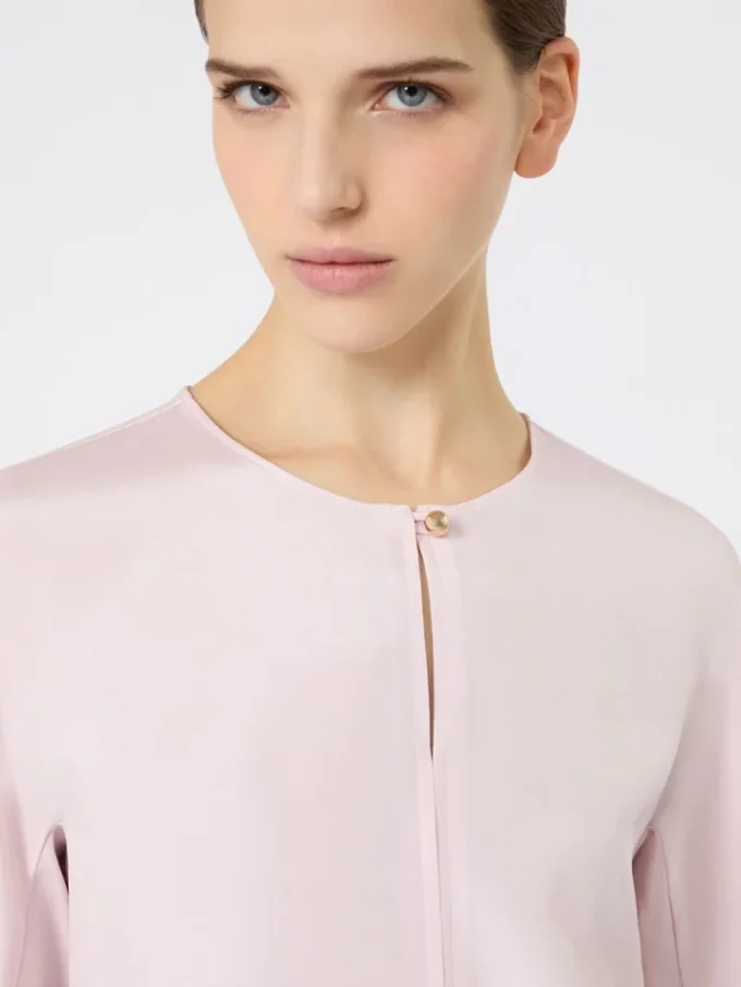 Blouse en crêpe de Chine de soie, rose Blouse en crêpe de Chine de soie, rose