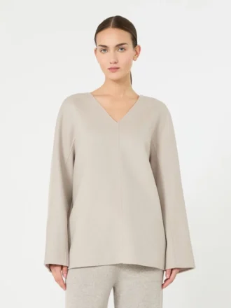 Blouse en laine, beige