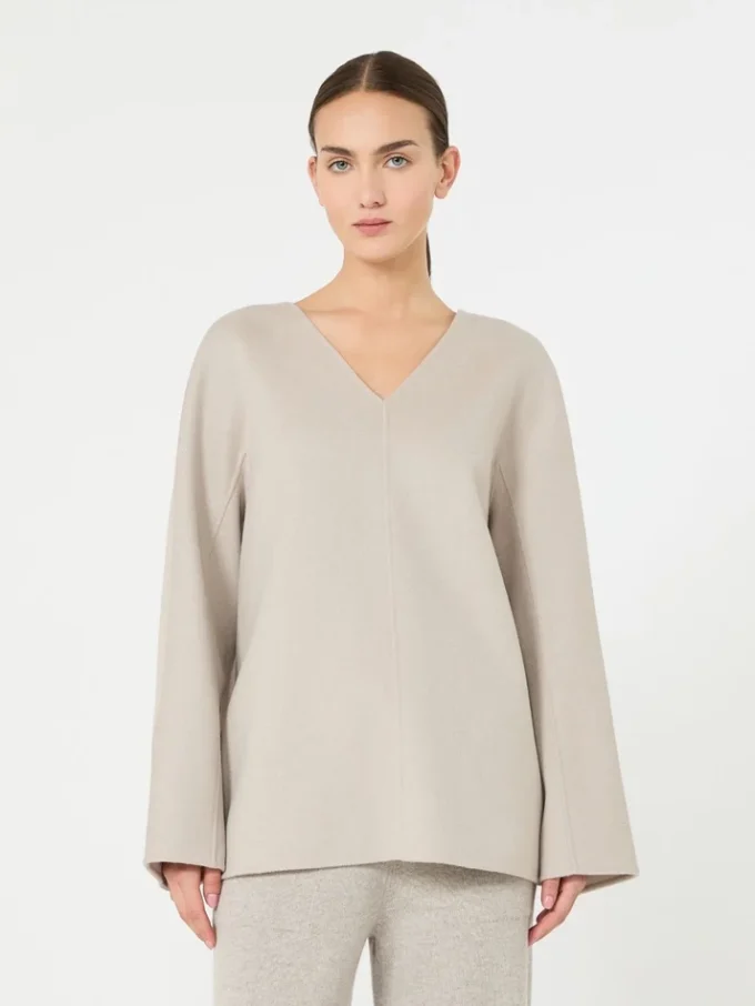 Blouse en laine, beige Blouse en laine, beige