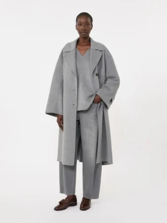 Blouse en laine, gris moyen