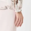 Blouse en mousseline imprimée, blanche Blouse en mousseline imprimée, blanche