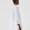 Blouse en popeline de coton, blanc optique Blouse en popeline de coton, blanc optique