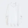 Blouse en popeline de coton, blanc optique Blouse en popeline de coton, blanc optique