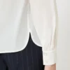 Blouse en soie à col rond, soie Blouse en soie à col rond, soie
