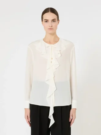 Blouse en soie à volants, soie