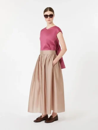 Blouse en toile de ramie, cyclamen