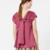 Blouse en toile de ramie, cyclamen