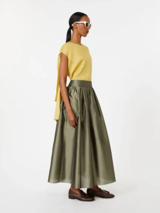 Blouse en toile de ramie, jaune vif